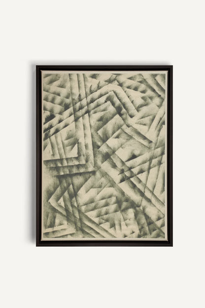 CROSSED LINES, Oeuvre sur toile étirée, encadré Noir