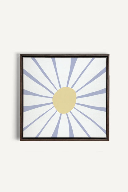 OLEKA CANVAS - DAISY DREAM, Oeuvre sur toile étirée, encadré Brun Noyer