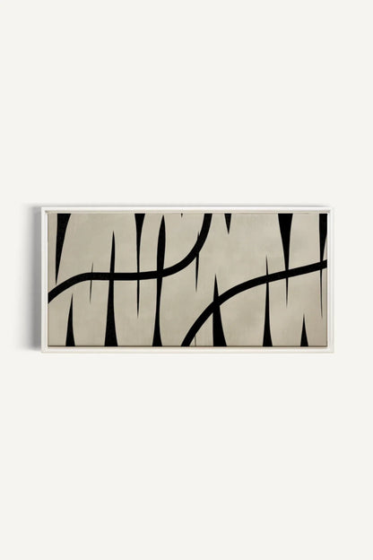 OLEKA CANVAS - DARK INTERTWINE, Oeuvre sur toile étirée, encadré Blanc