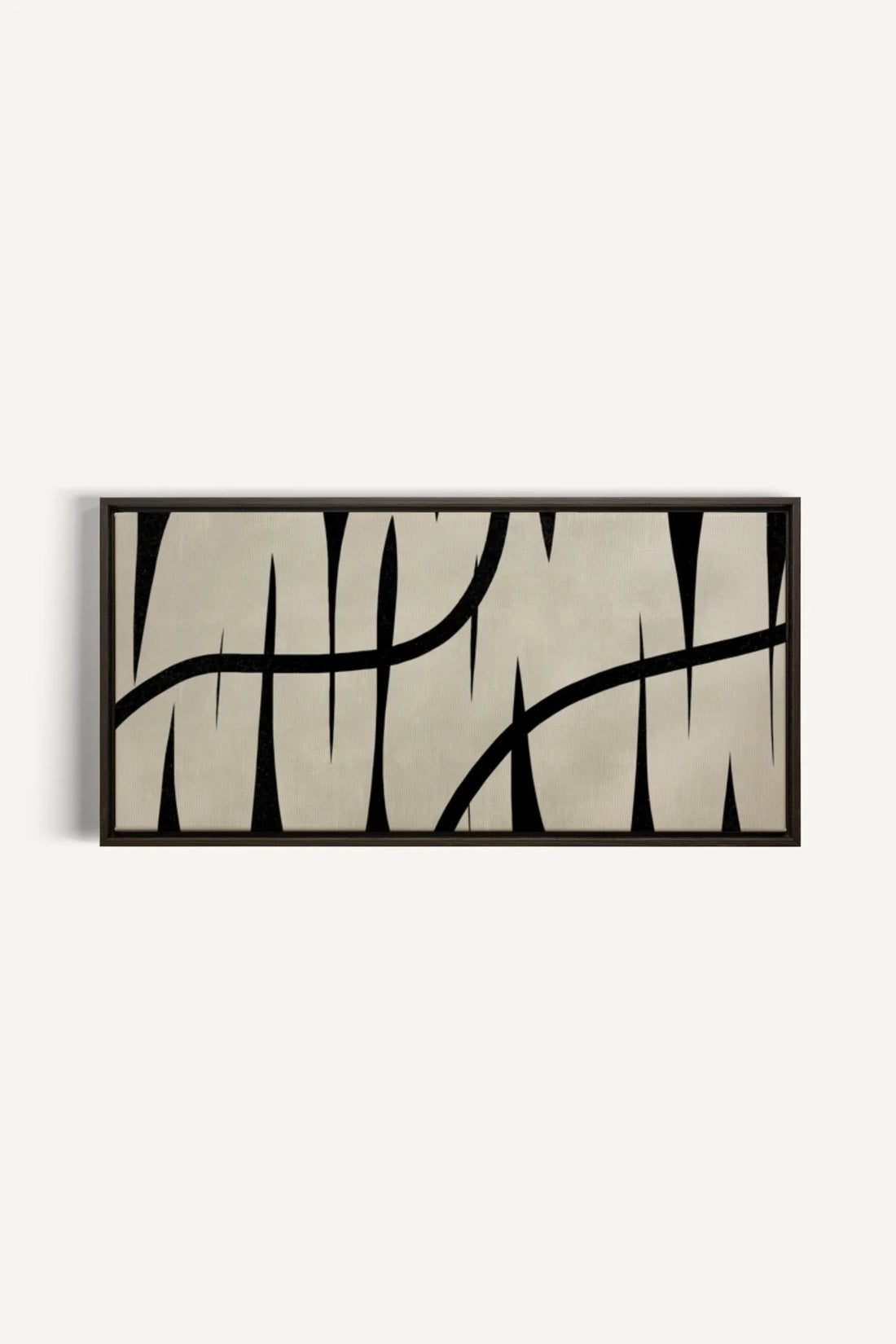 OLEKA CANVAS - DARK INTERTWINE, Oeuvre sur toile étirée, encadré Brun Noyer