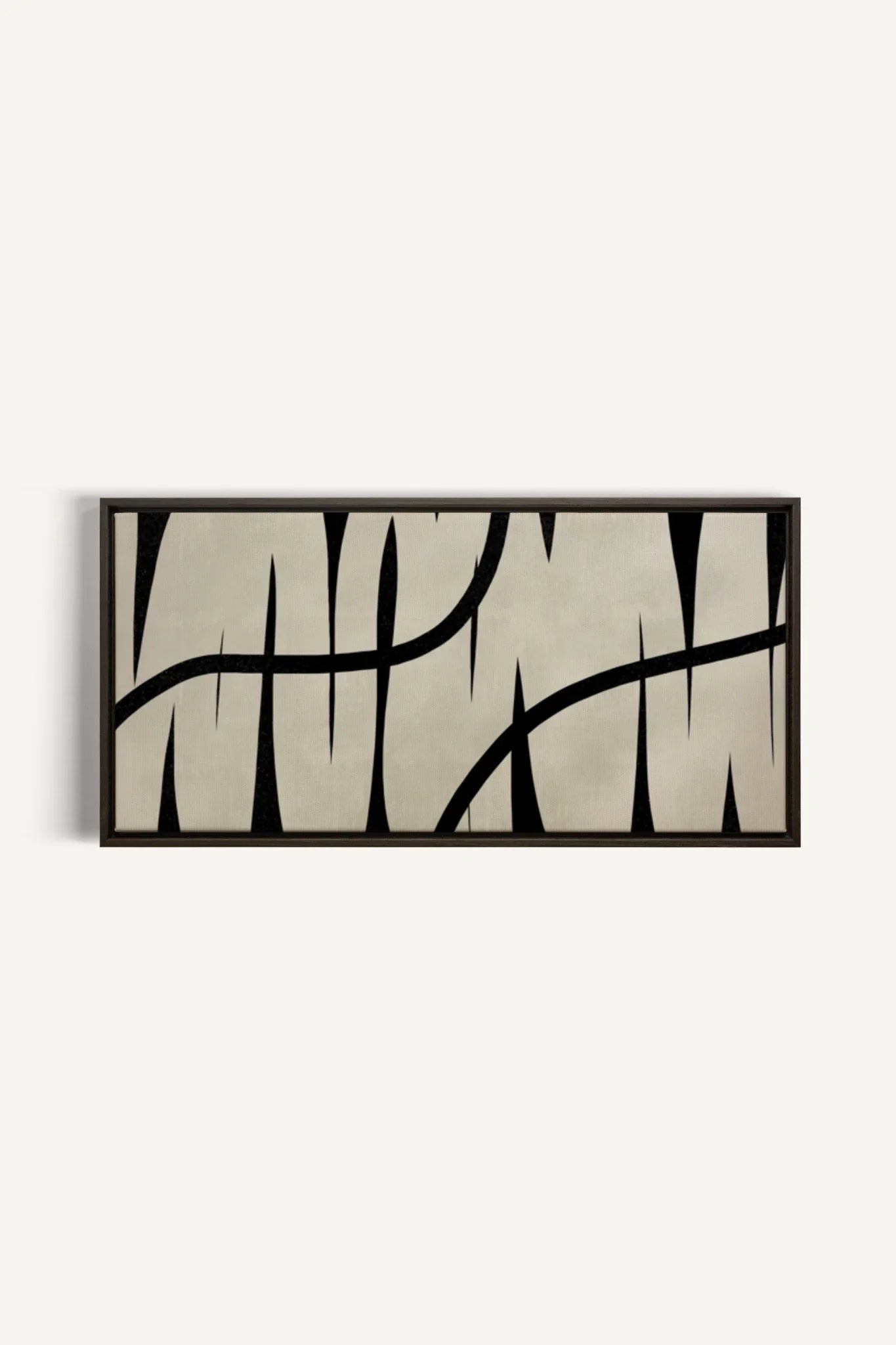 OLEKA CANVAS - DARK INTERTWINE, Oeuvre sur toile étirée, encadré Brun Noyer