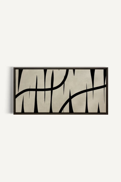 OLEKA CANVAS - DARK INTERTWINE, Oeuvre sur toile étirée, encadré Brun Noyer