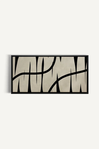 OLEKA CANVAS - DARK INTERTWINE, Oeuvre sur toile étirée, encadré Noir