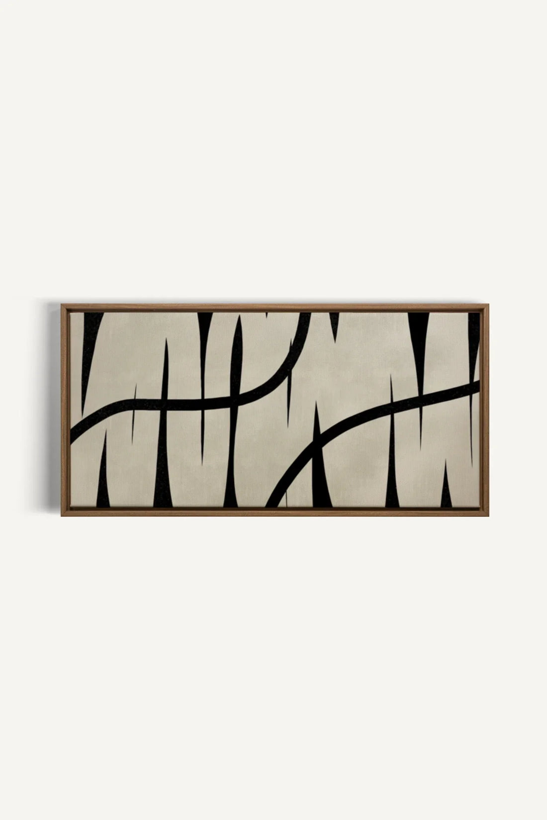 OLEKA CANVAS - DARK INTERTWINE, Oeuvre sur toile étirée, encadré Brun Chêne