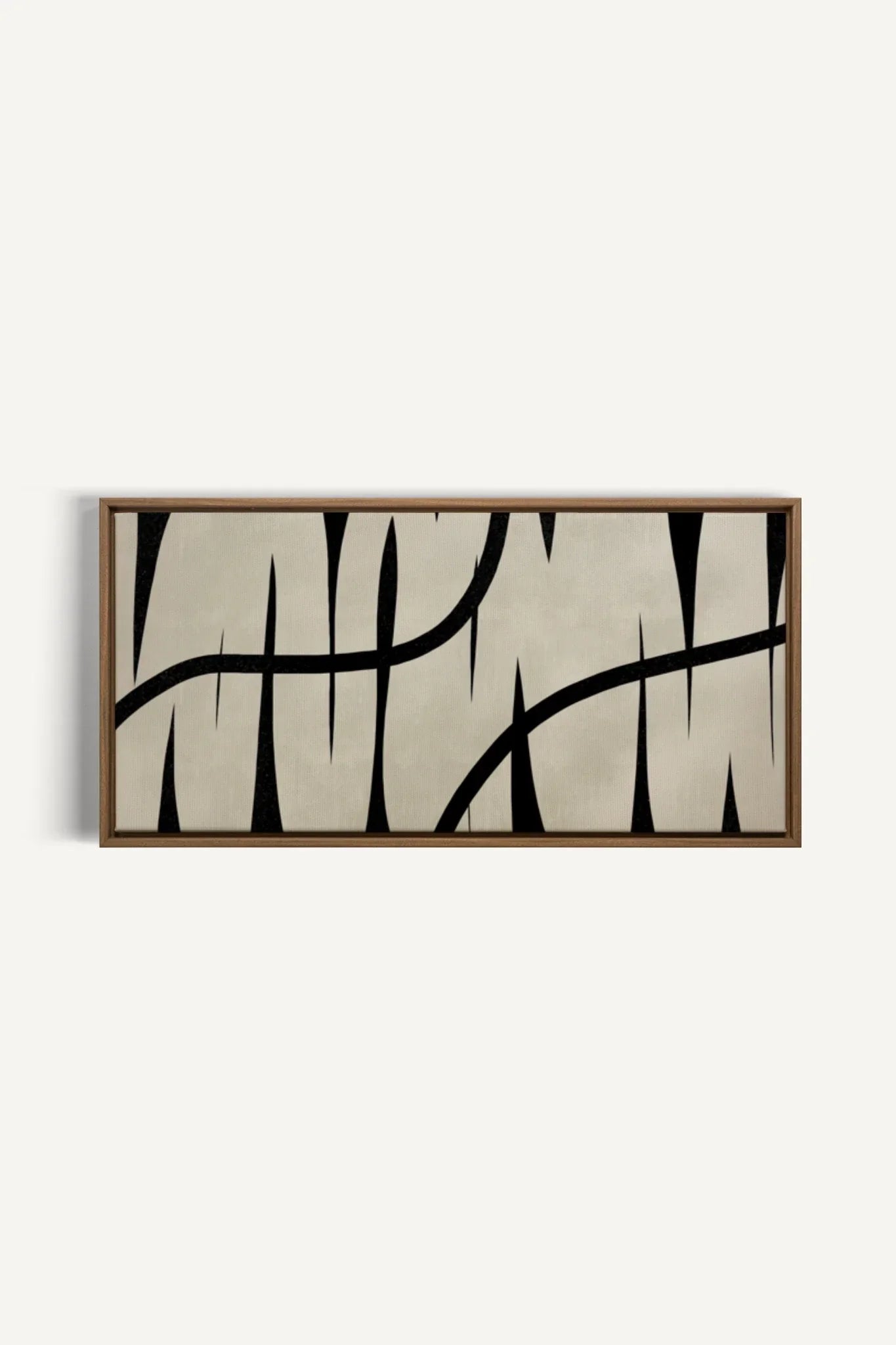 OLEKA CANVAS - DARK INTERTWINE, Oeuvre sur toile étirée, encadré Brun Chêne