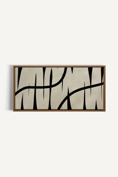 OLEKA CANVAS - DARK INTERTWINE, Oeuvre sur toile étirée, encadré Brun Chêne