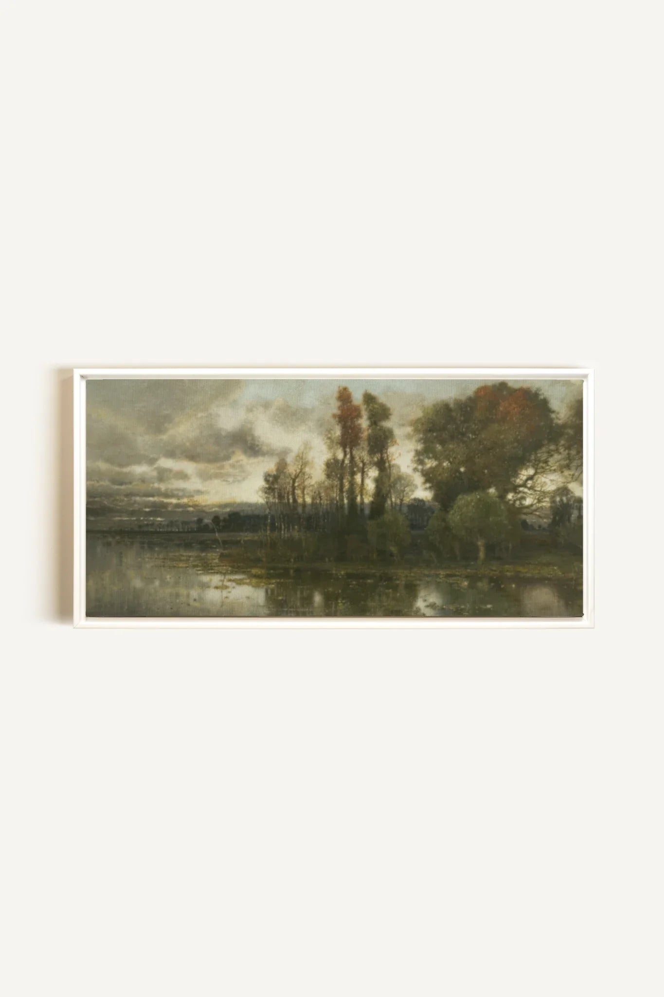 DARK SERENITY, Oeuvre sur toile étirée, encadré Blanc