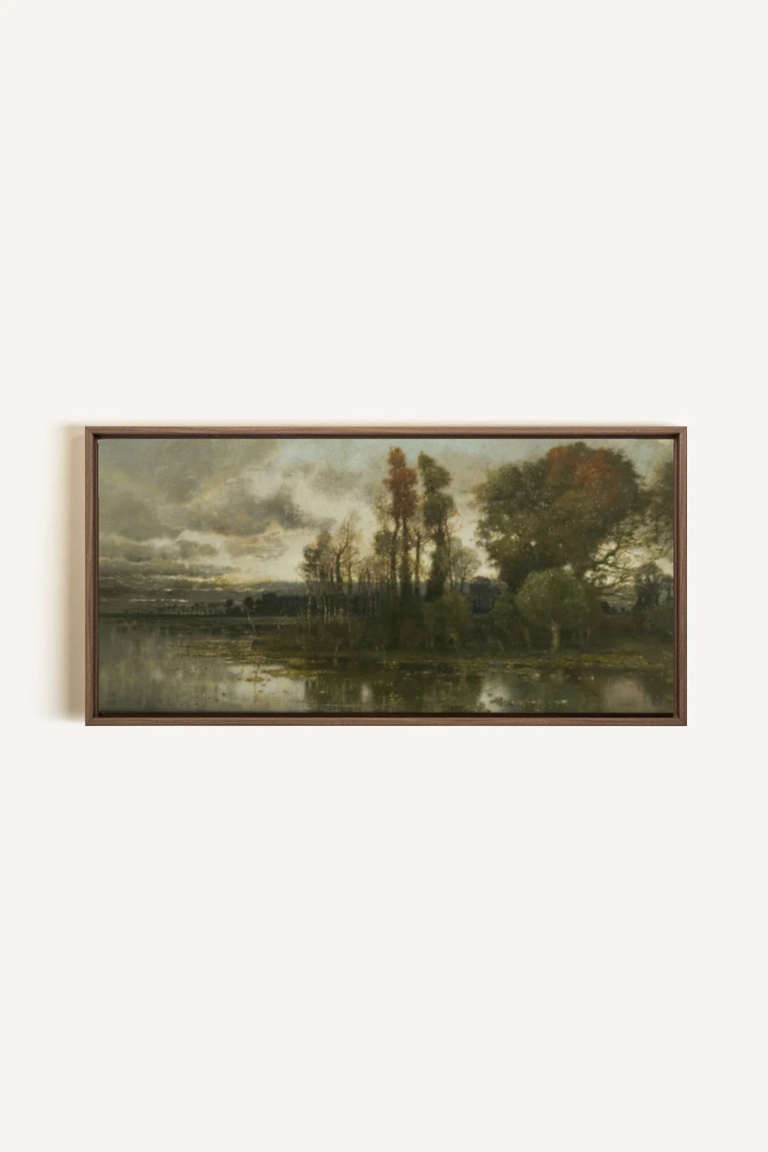 DARK SERENITY, Oeuvre sur toile étirée, encadré Brun Chêne
