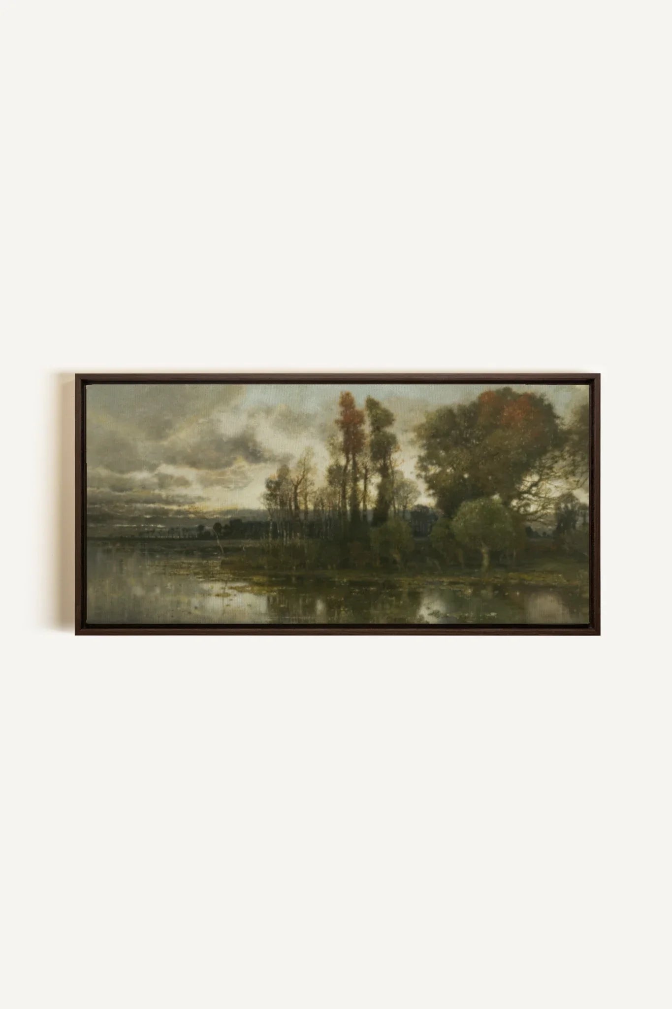 DARK SERENITY, Oeuvre sur toile étirée, encadré Brun Noyer