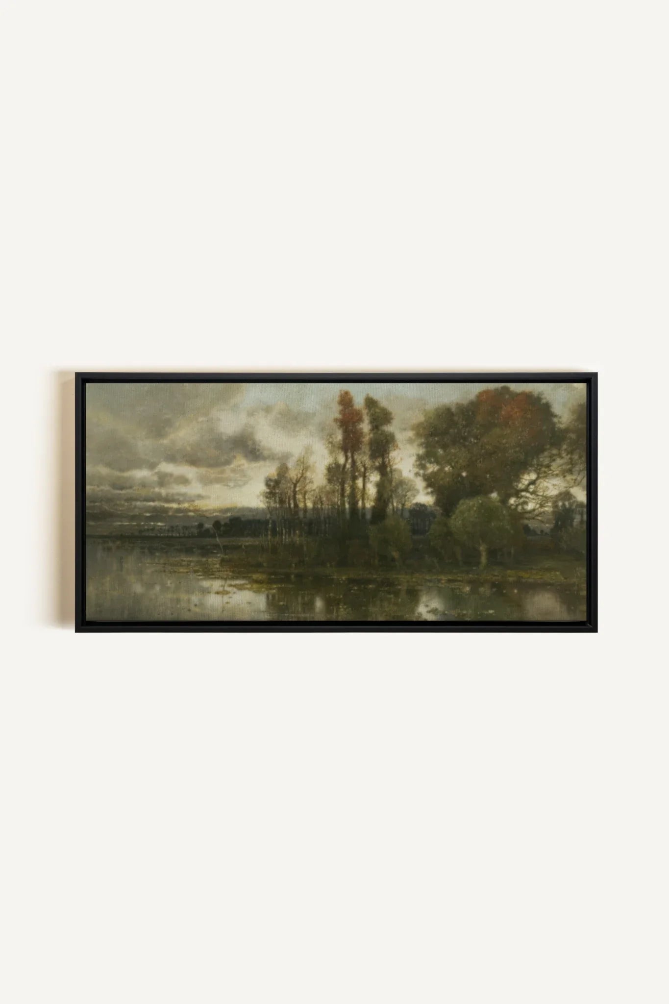 DARK SERENITY, Oeuvre sur toile étirée, encadré Noir