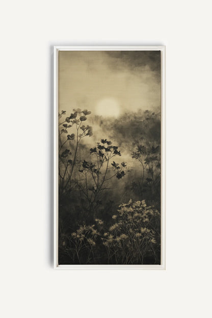 DAWN AWAKENS toile étirée encadré blanc