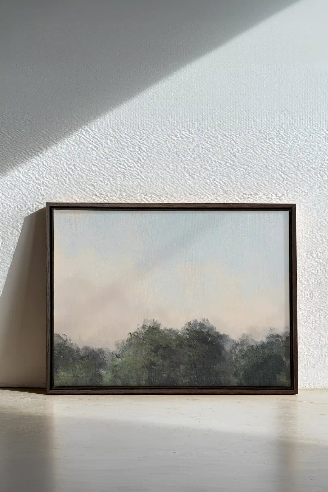 DAWN II, Oeuvre sur toile étirée, encadré Brun Noyer