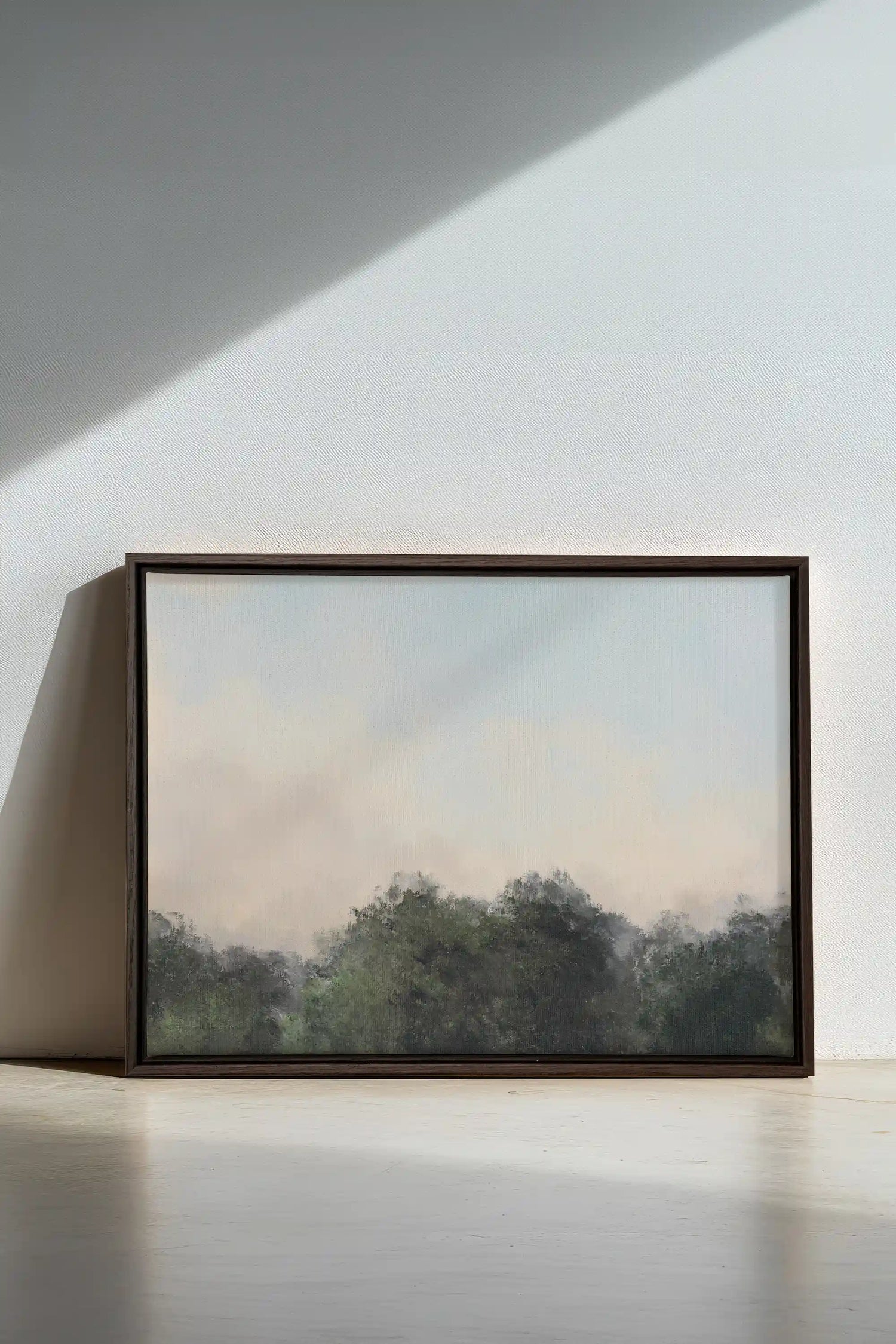 DAWN II, Artwork on stretched canvas, framed in Walnut Brown