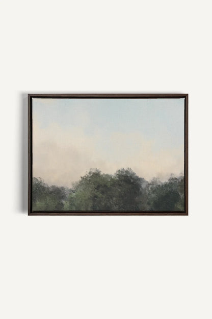 OLEKA CANVAS - DAWN II, Oeuvre sur toile étirée, encadré Brun Noyer