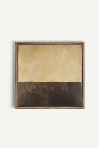 OLEKA CANVAS - DEEP CALM, Oeuvre sur toile étirée, encadré Brun Chêne