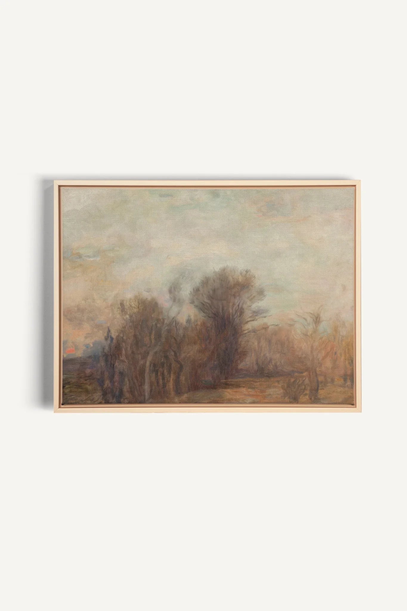 DERNIER SOUFFLE, Work on stretched canvas, framed Naturel Clair