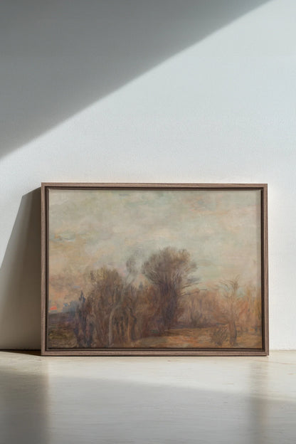 DERNIER SOUFFLE, Oeuvre sur toile étirée, encadré Brun Chêne