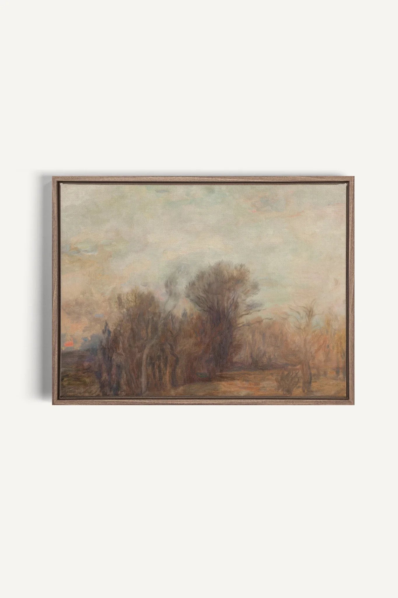 DERNIER SOUFFLE, Oeuvre sur toile étirée, encadré Brun Chêne