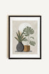 OLEKA CANVAS - DESERT GREENS, Oeuvre sur toile étirée, encadré Noir