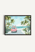OLEKA CANVAS - DESTINATION SOLEIL, Oeuvre sur toile étirée, encadré Noir