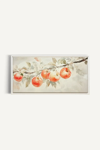 OLEKA CANVAS - DOUCE RÉCOLTE, Oeuvre sur toile étirée, encadré Blanc