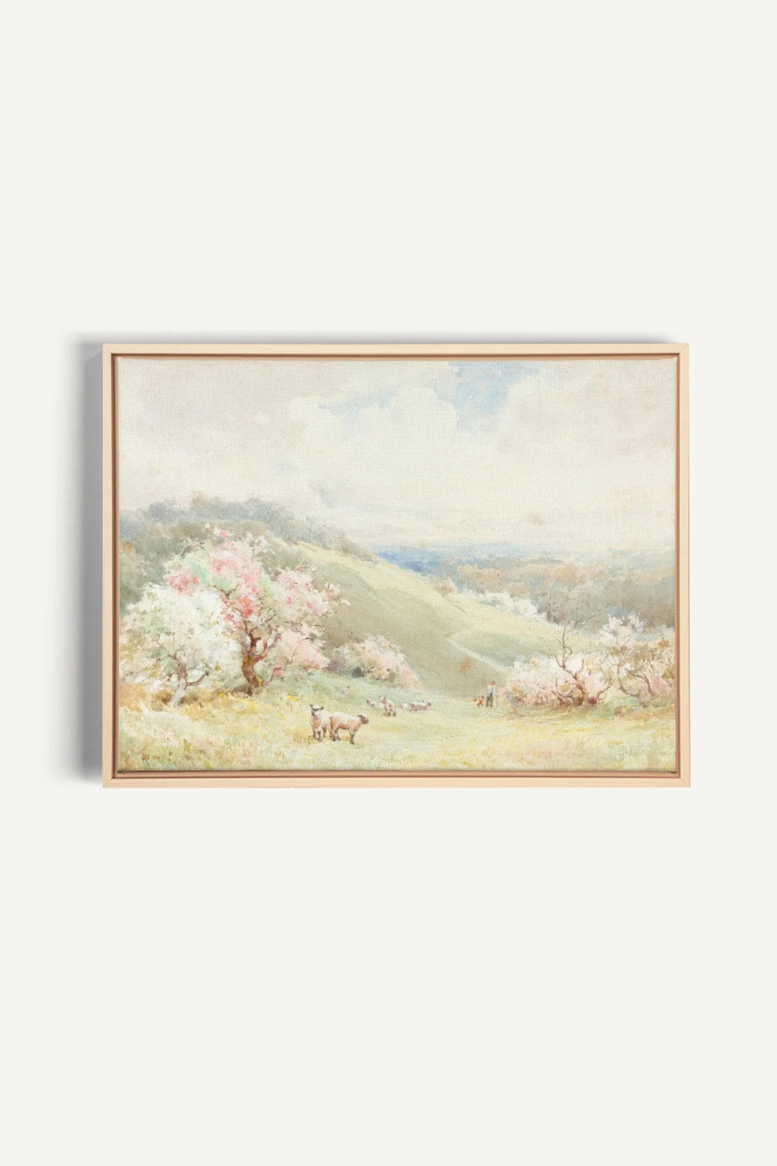 DOUCE SAISON, Oeuvre sur toile étirée, encadré Naturel Clair