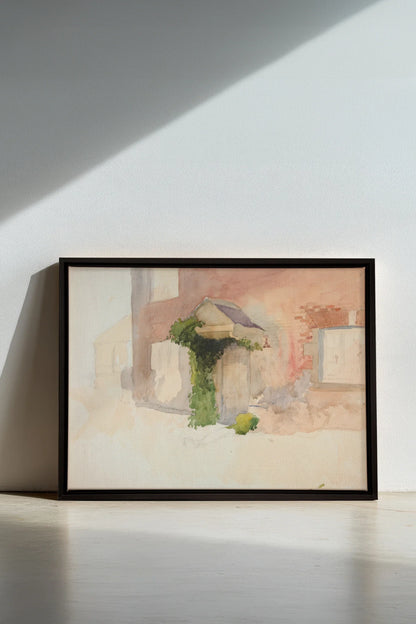 DOUCEUR DE PIERRE, Oeuvre sur toile étirée, encadré Noir