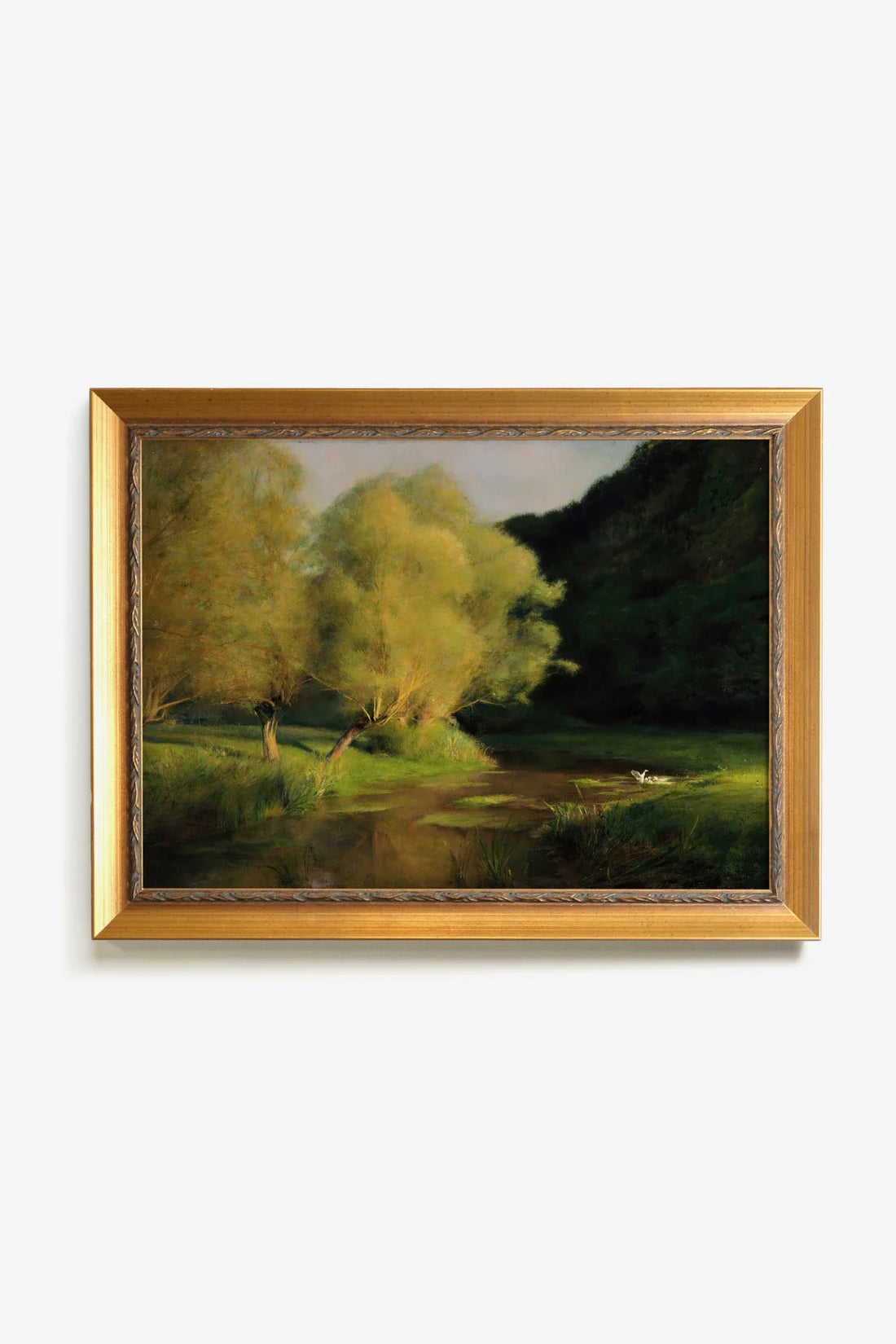 DOUCEUR DU SOIR, Oeuvre sur toile rigide, encadré Vintage Or