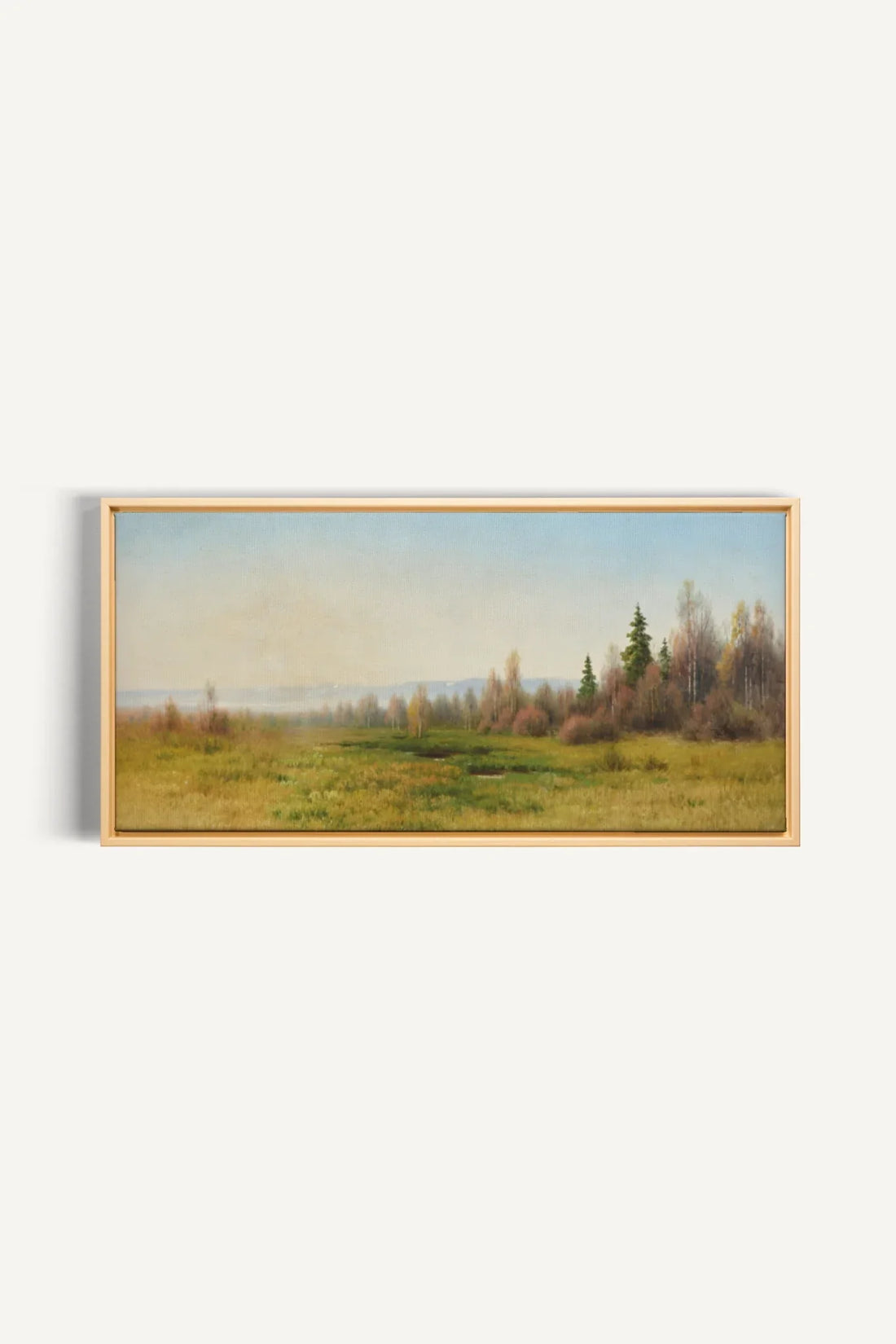 OLEKA CANVAS - DOUX HORIZON, Oeuvre sur toile étirée, encadré Naturel Clair