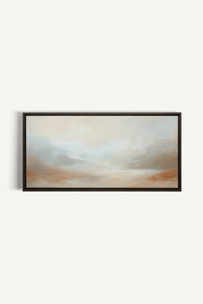 OLEKA CANVAS - DREAMY HAZE, Oeuvre sur toile étirée, encadré Brun Noyer