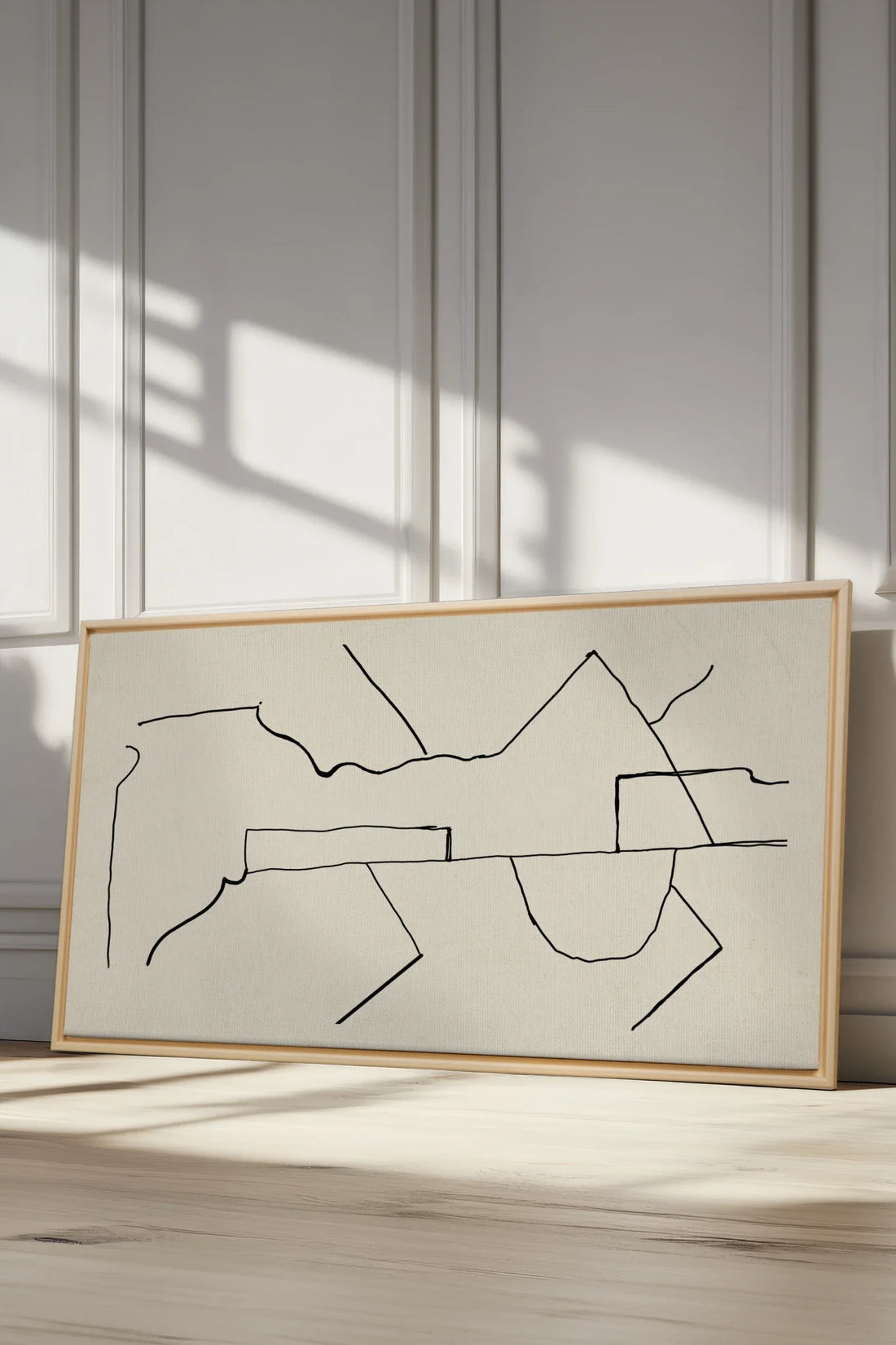 DRIFT MAP, Work on stretched canvas, framed Naturel Clair