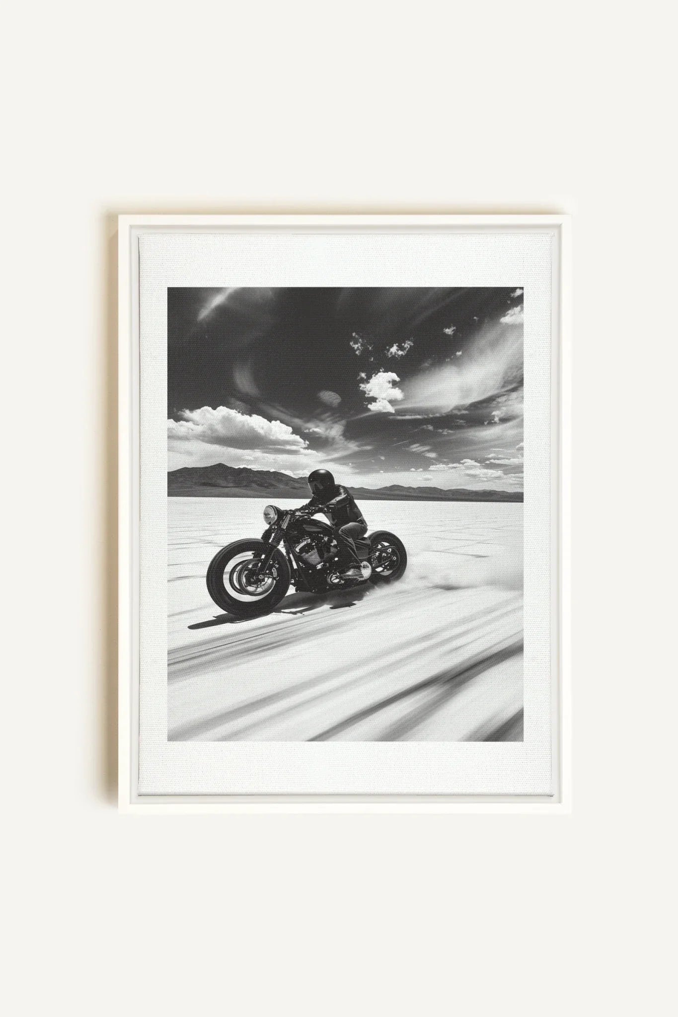 OLEKA CANVAS - DUNE DANCER, Oeuvre sur toile étirée, encadré Blanc