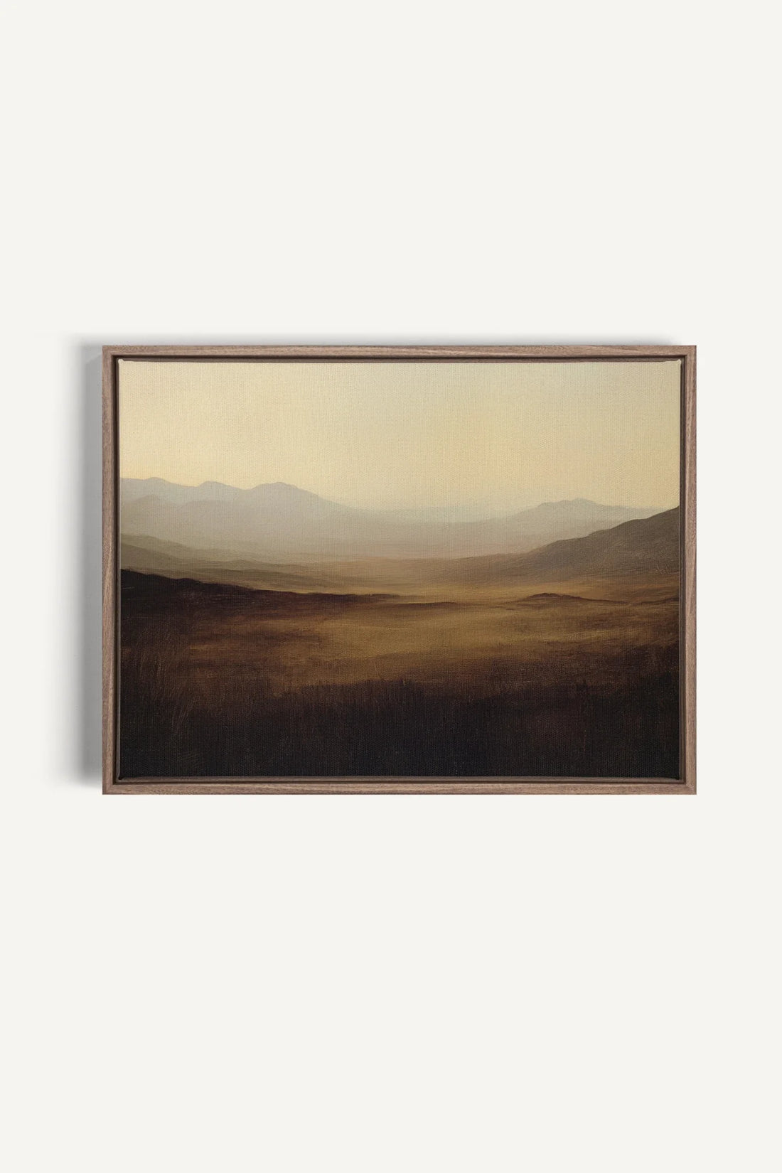 DUNES OF LIGHT, Oeuvre sur toile étirée, encadré Brun Chêne