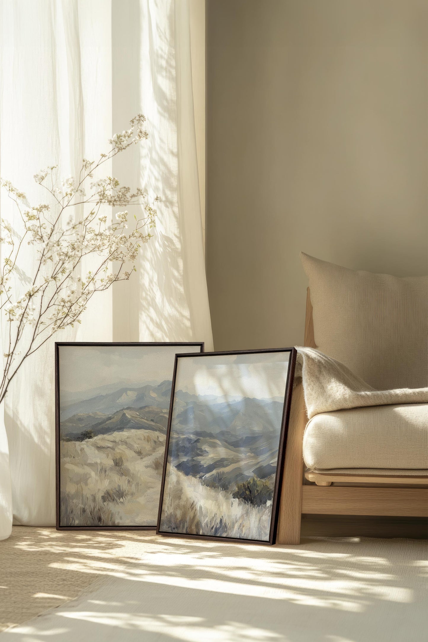 ECLIPSED VALLEYS DUO (2 works on stretched canvas)