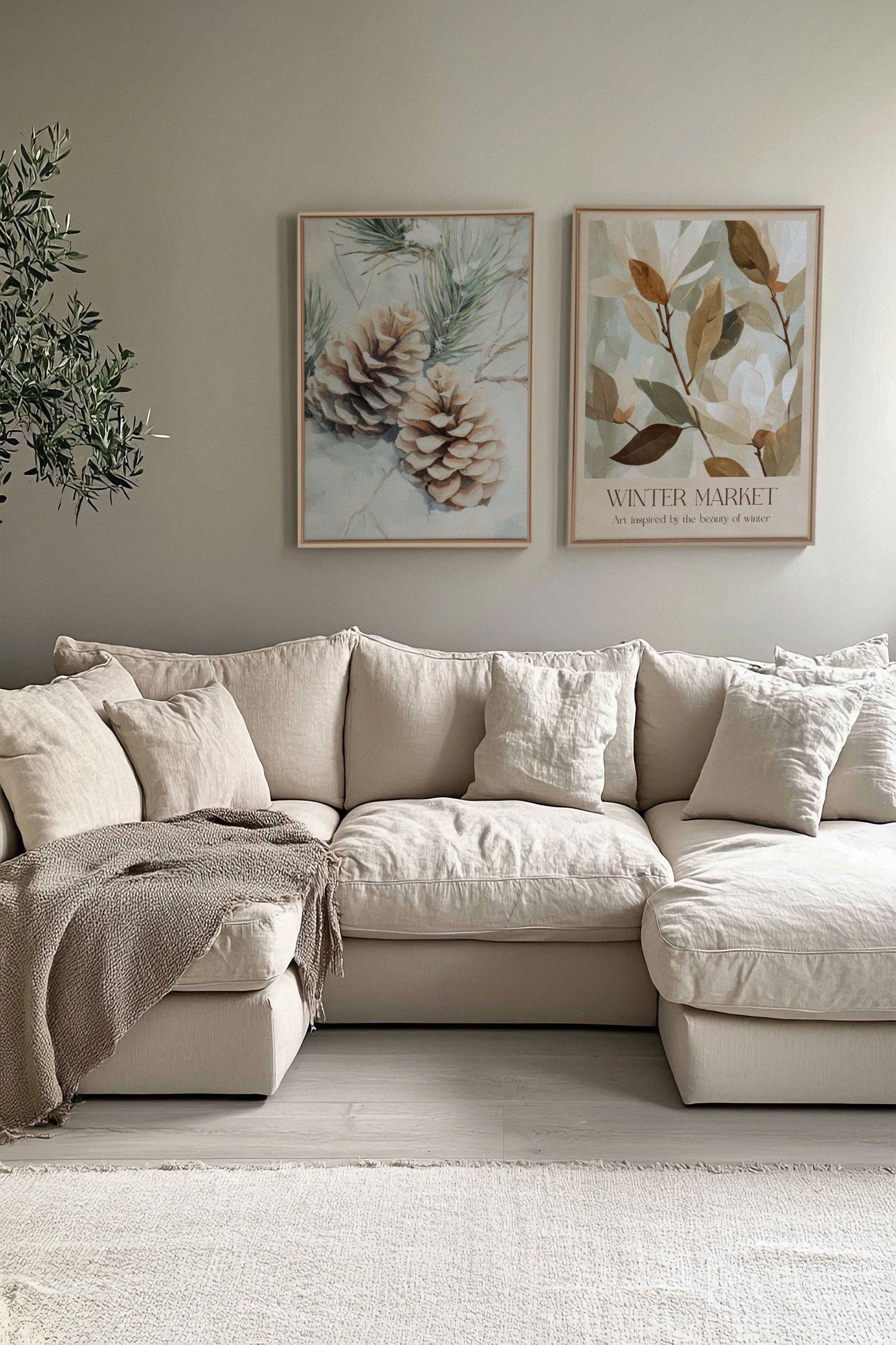 DUO GIVRE ET NATURE (2 Works on stretched canvas)