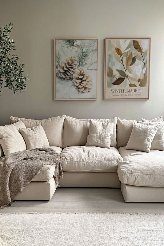 DUO GIVRE ET NATURE (2 Works on stretched canvas)
