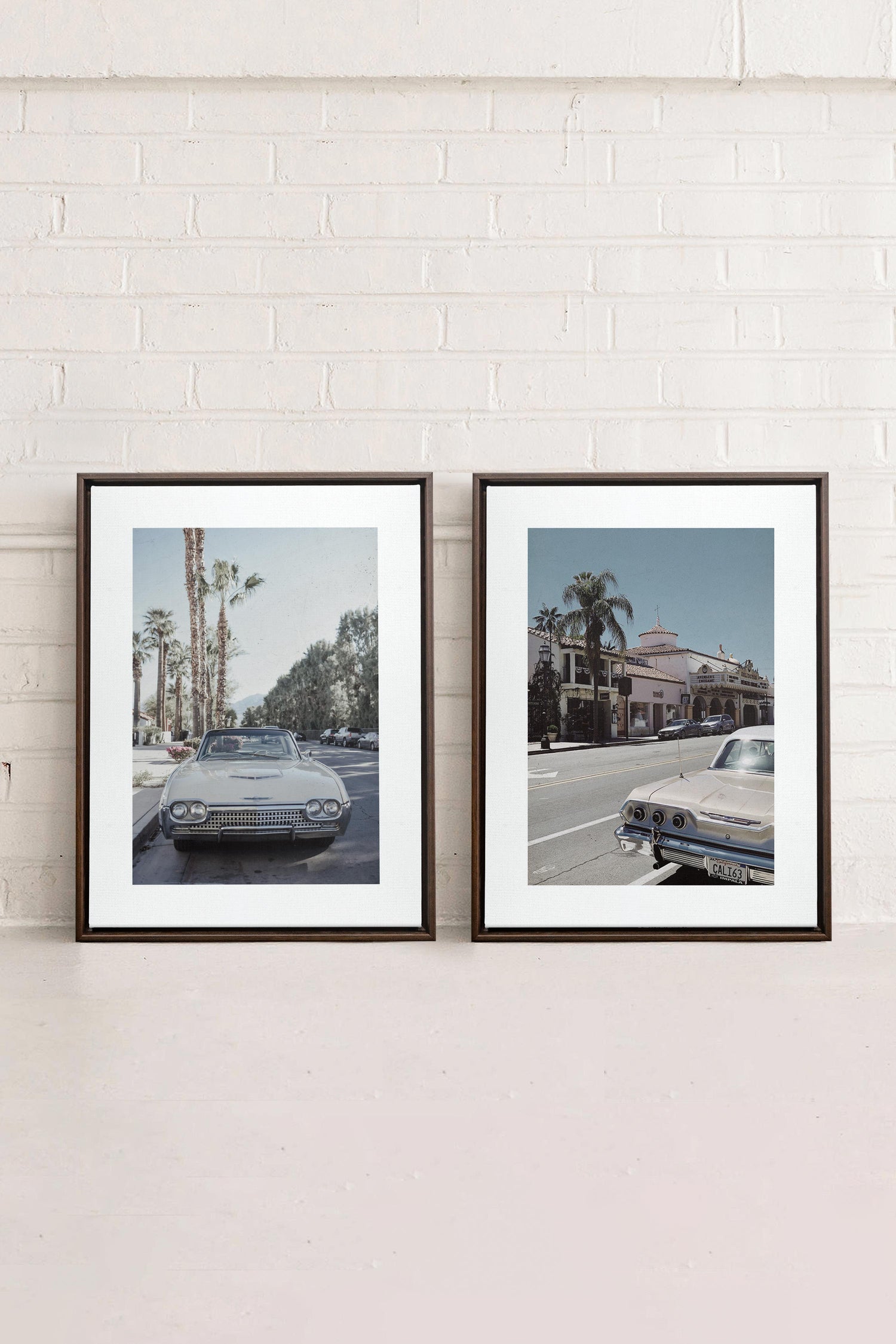 DUO CALI CRUISE, 2 Oeuvres sur toile étirée, encadré Brun Noyer