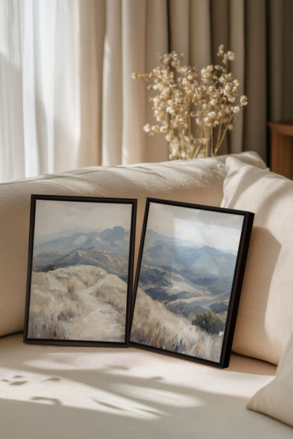 ECLIPSED VALLEYS DUO (2 works on stretched canvas)