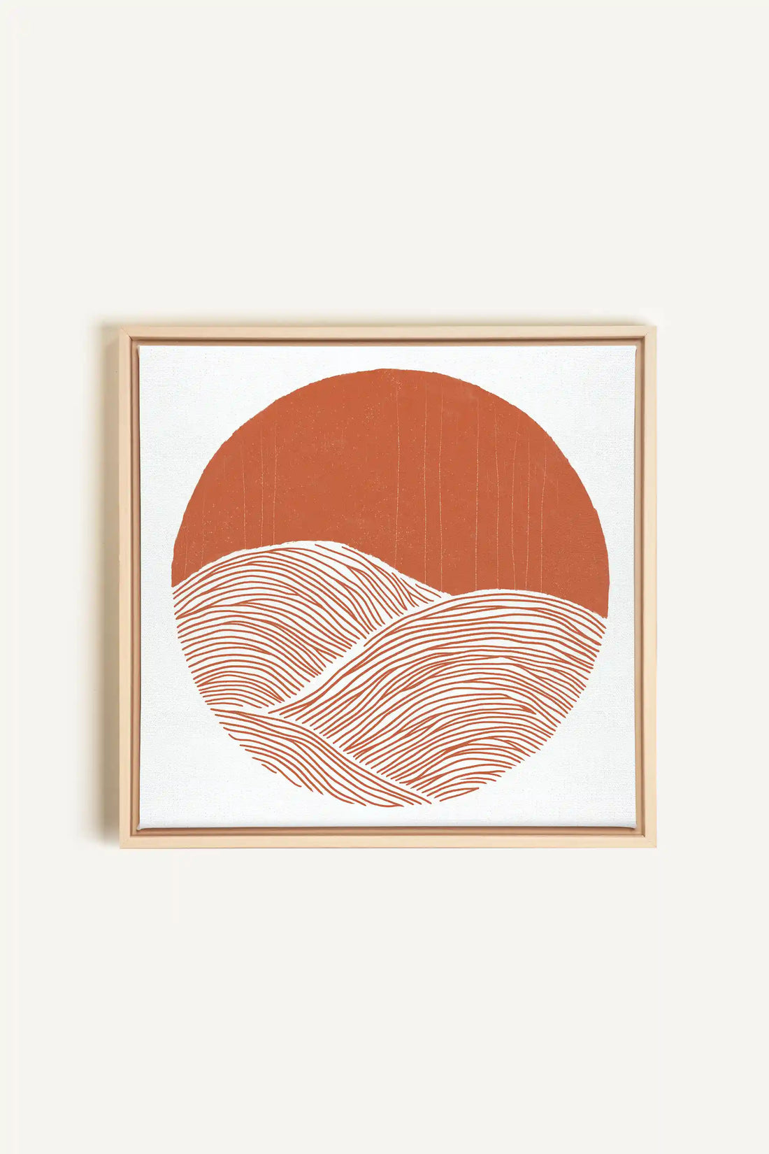 EARTH WAVES, Artwork on stretched canvas, framed Natural Light