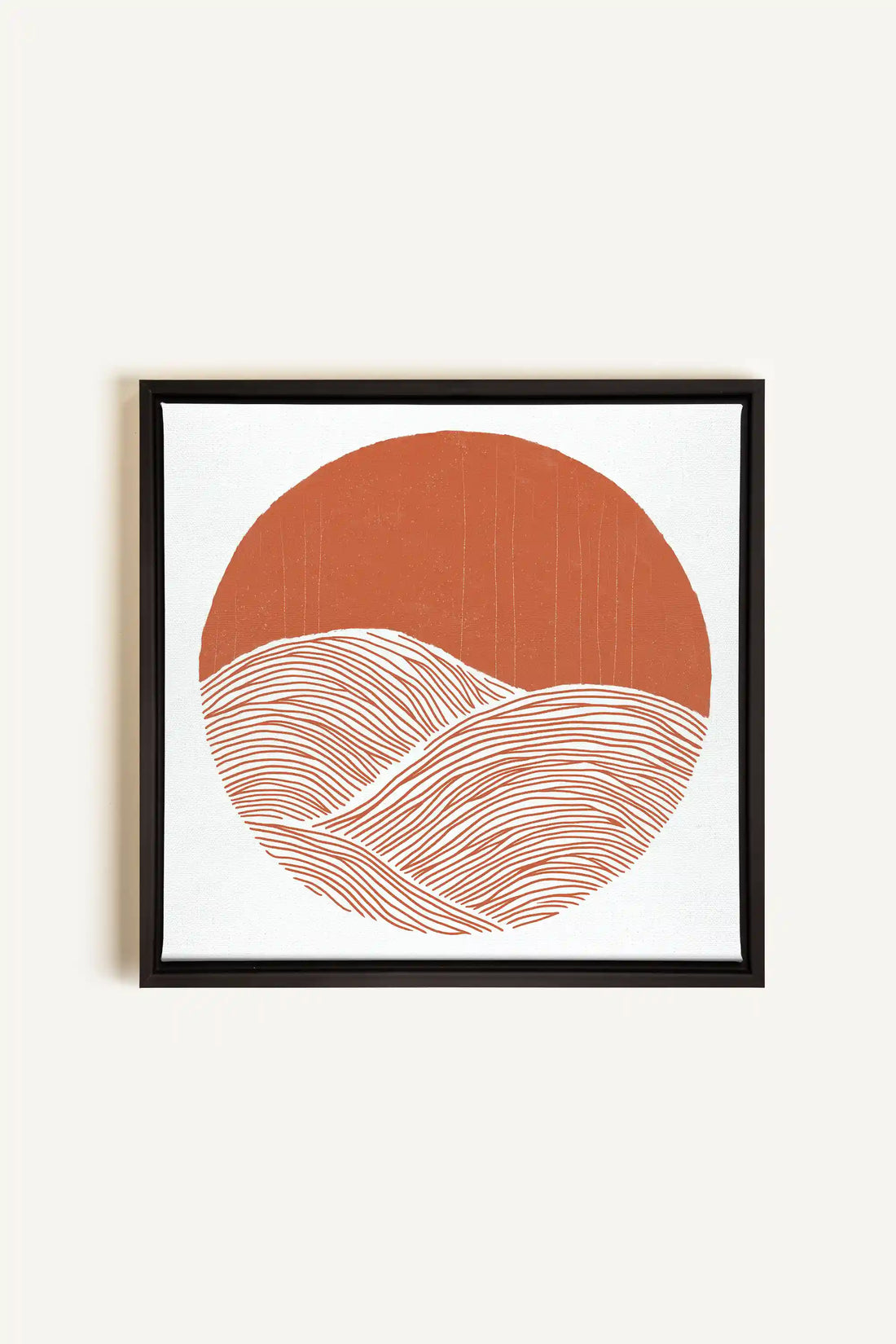 EARTH WAVES, Oeuvre sur toile étirée, encadré Noir