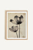 OLEKA CANVAS - EBONY FLOWERS, Oeuvre sur toile étirée, encadré Naturel Clair