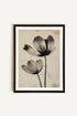 OLEKA CANVAS - EBONY FLOWERS, Oeuvre sur toile étirée, encadré Noir