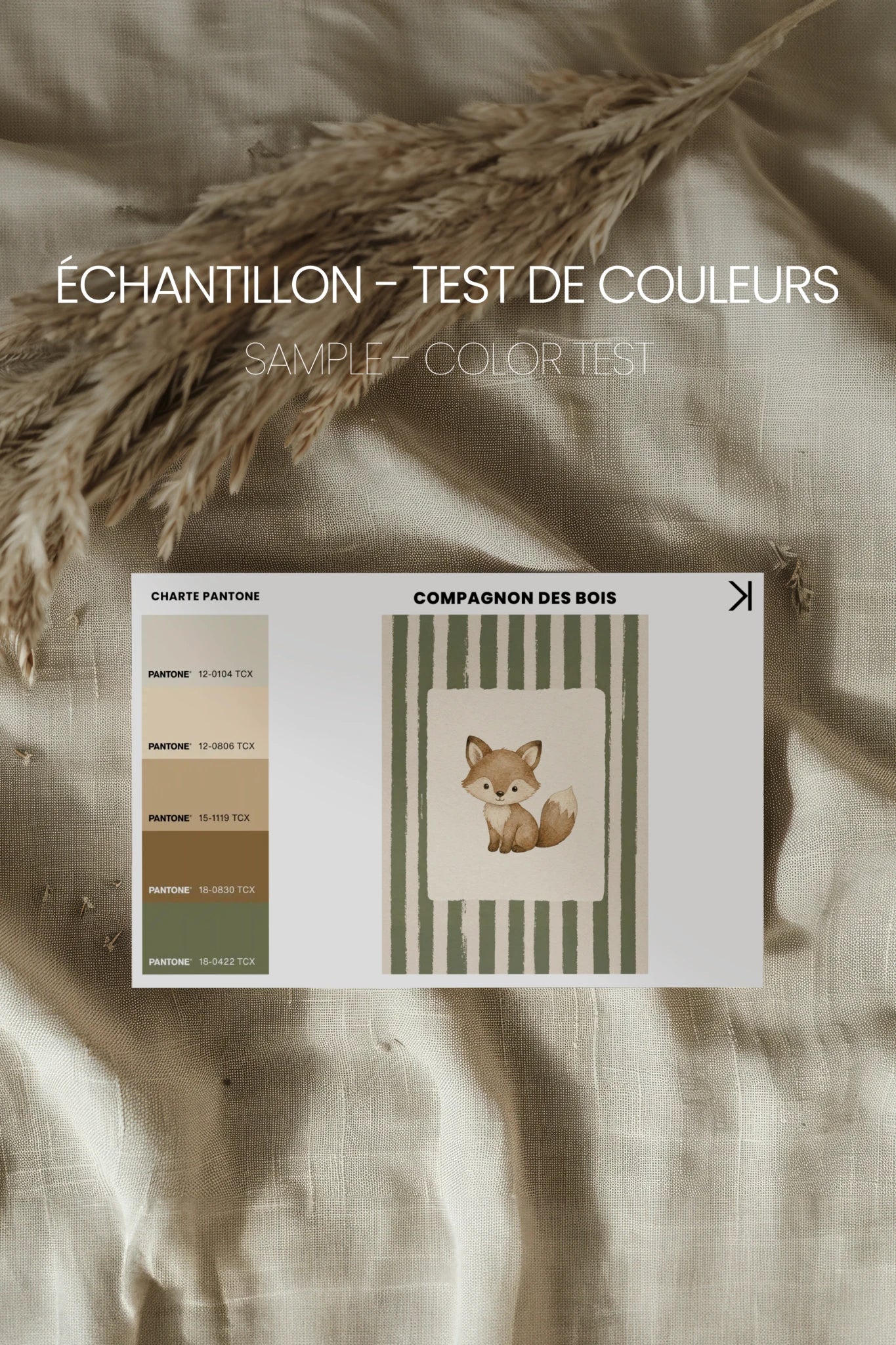 COMPAGNON DES BOIS, Oeuvre sur toile rigide, encadré brun chêne