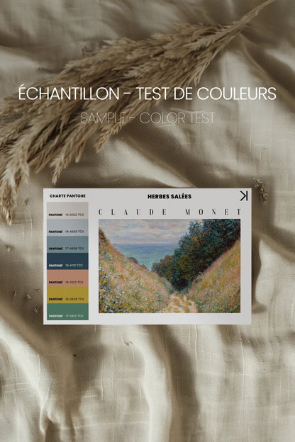 HERBE SALÉES, Oeuvre sur toile étirée, encadré Brun Noyer