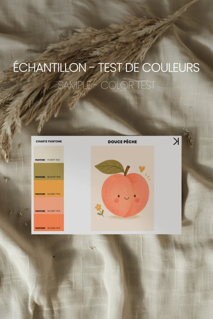 DOUCE PÊCHE, Oeuvre sur toile rigide, encadré Naturel Clair