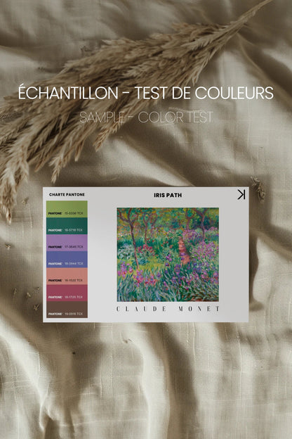 IRIS PATH, Oeuvre sur toile étirée, encadré Blanc