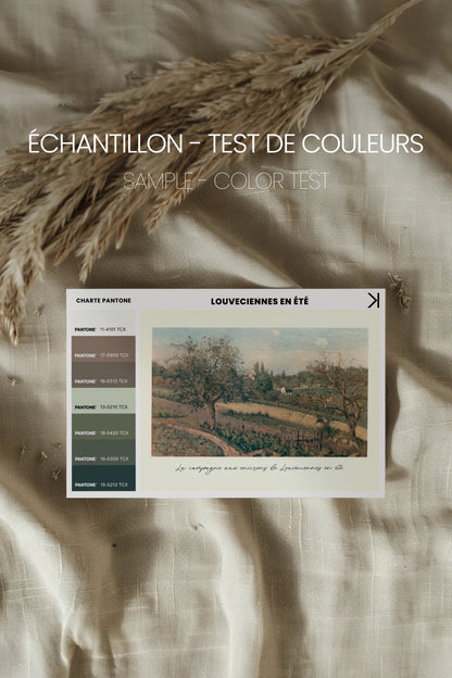 LOUVECIENNES EN ÉTÉ, Oeuvre sur toile étirée, encadré Naturel Clair