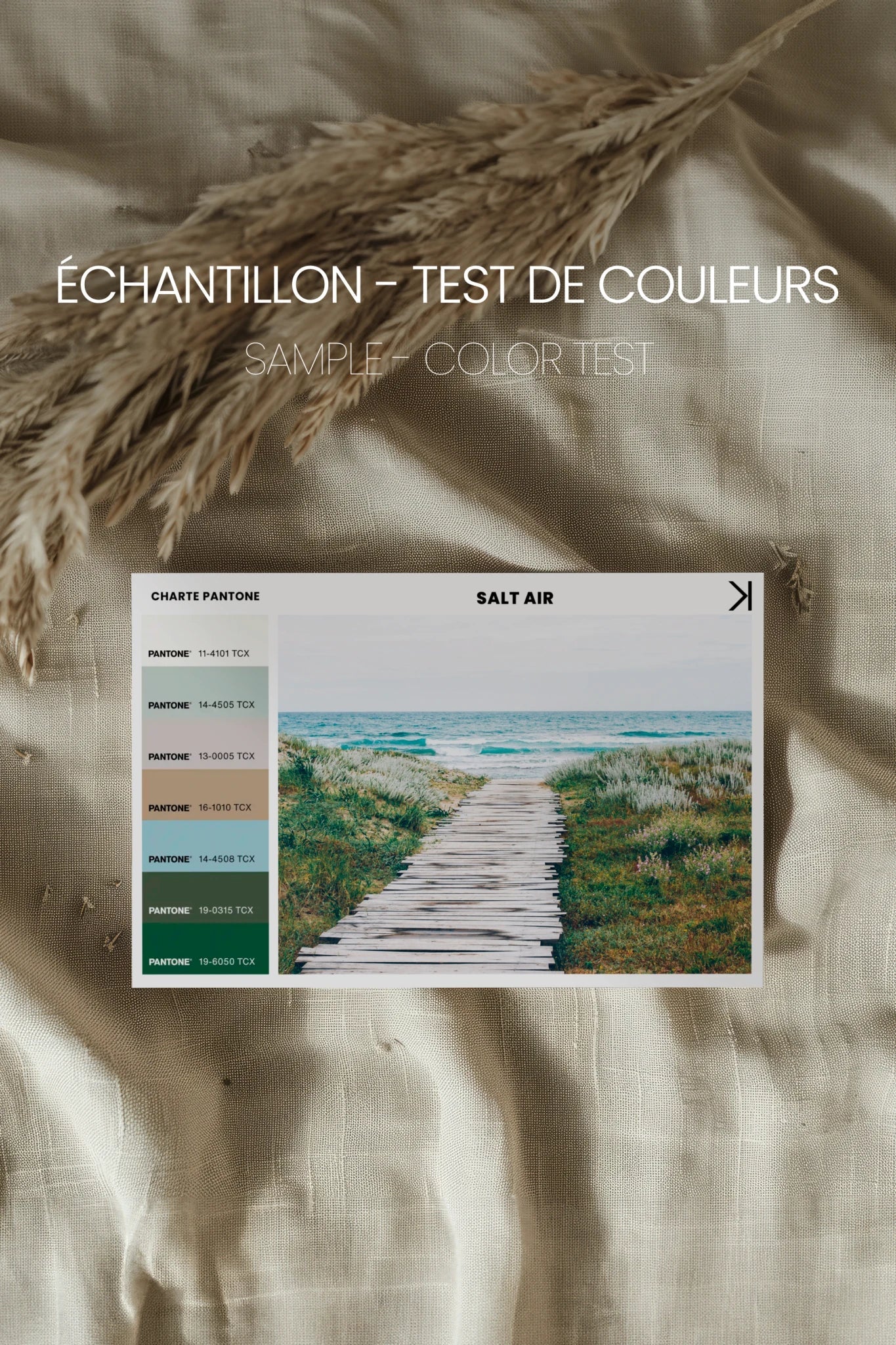 SALT AIR, Oeuvre sur toile étirée, encadré Blanc