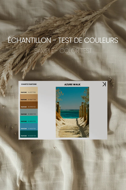 AZURE WALK, Oeuvre sur toile étirée, encadré Noir