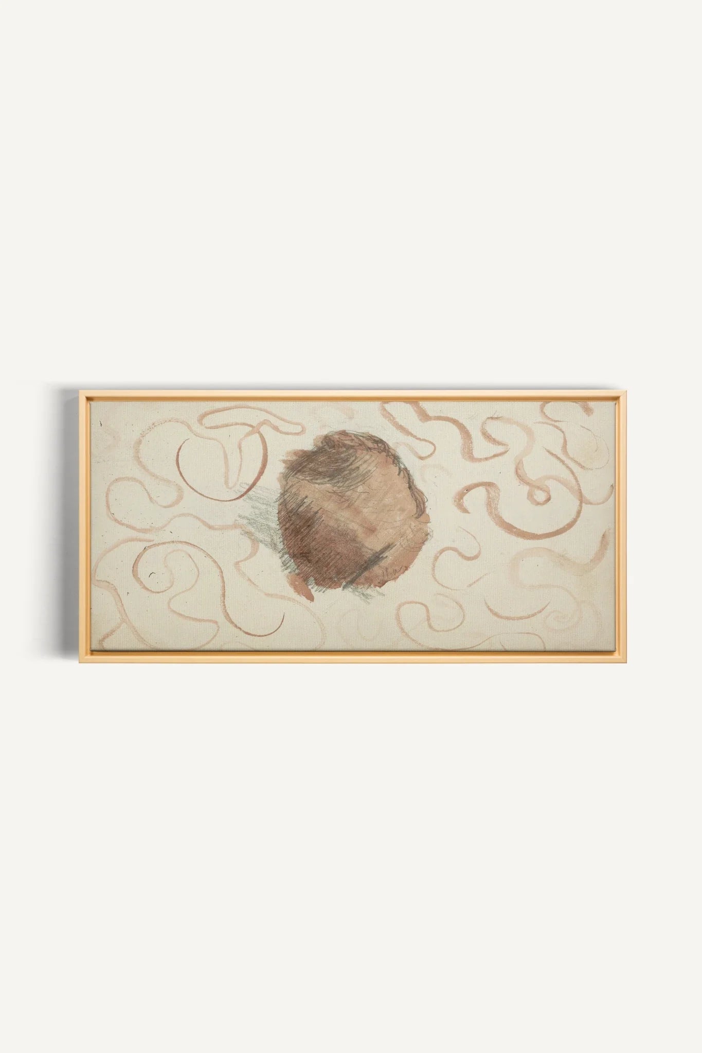ÉCHO TERRACOTTA, Oeuvre sur toile étirée, encadré Naturel Clair